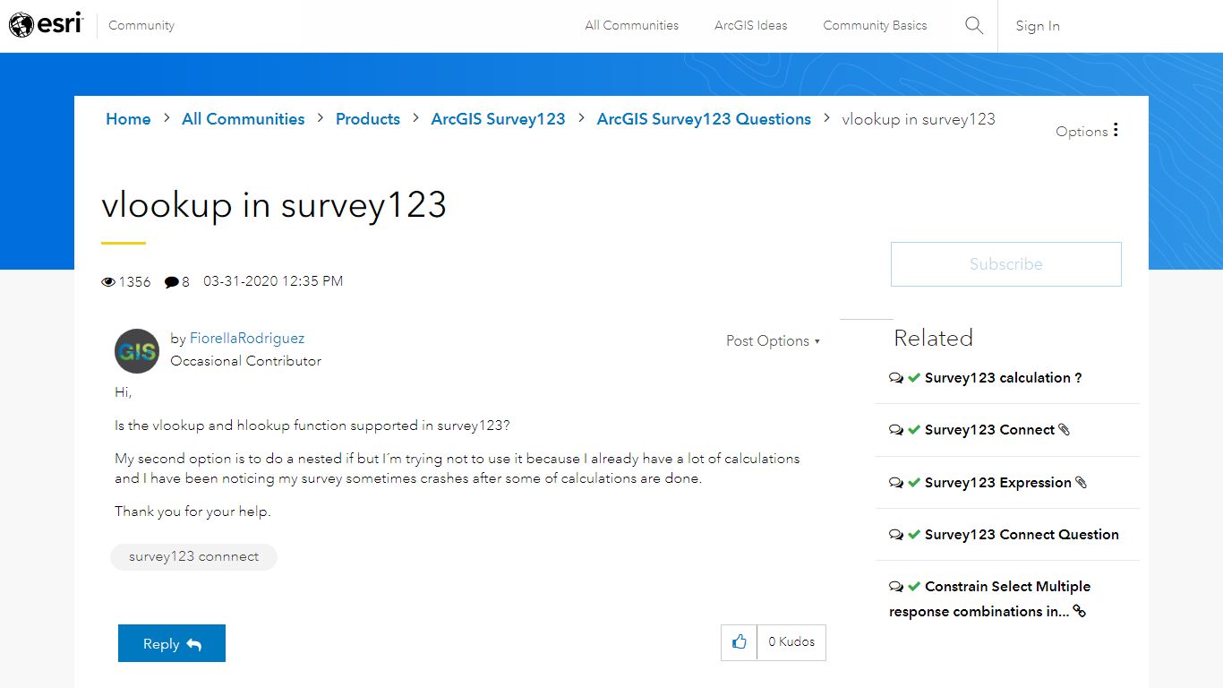 vlookup in survey123 - Esri Community